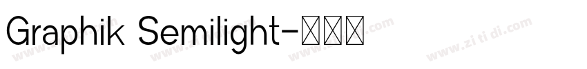 Graphik Semilight字体转换
